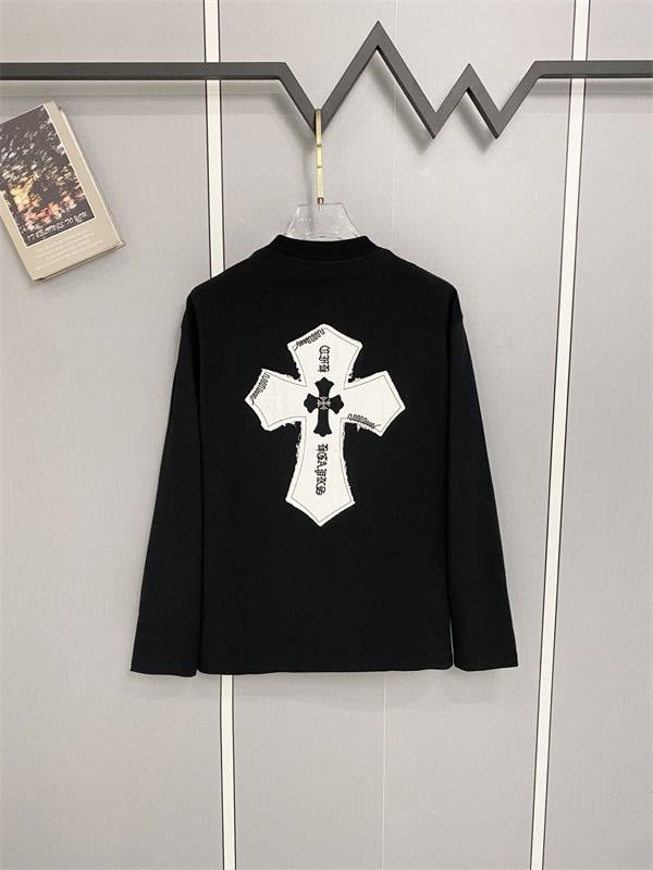 売れ筋本命 配色クロス仕様 CHROME HEARTS クロムハーツ コピー ロンT ストリートスタイル