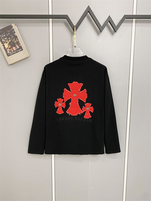 存在感アップ バッククロスデザイン CHROME HEARTS クロムハーツ コピー ロンT ストリートスタイル