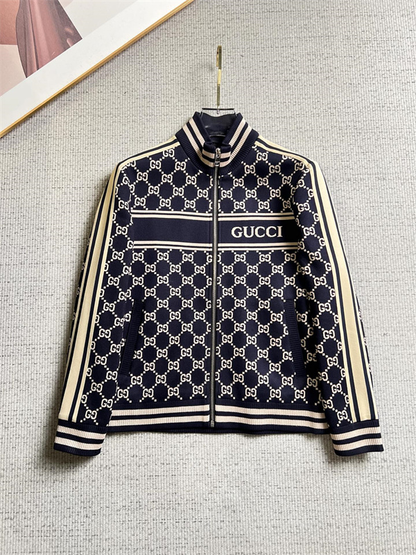 GG総柄 レトロスポーツ GUCCI グッチ コピー ニットブルゾン メンズレトロ