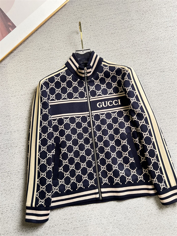 GG総柄 レトロスポーツ GUCCI グッチ コピー ニットブルゾン メンズレトロ