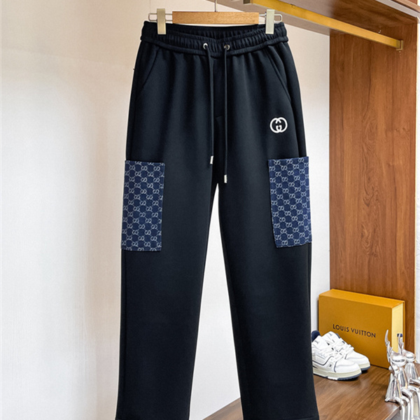 GG総柄パネル ストリート注目 GUCCI グッチ コピー スウェットパンツ メンズストリート