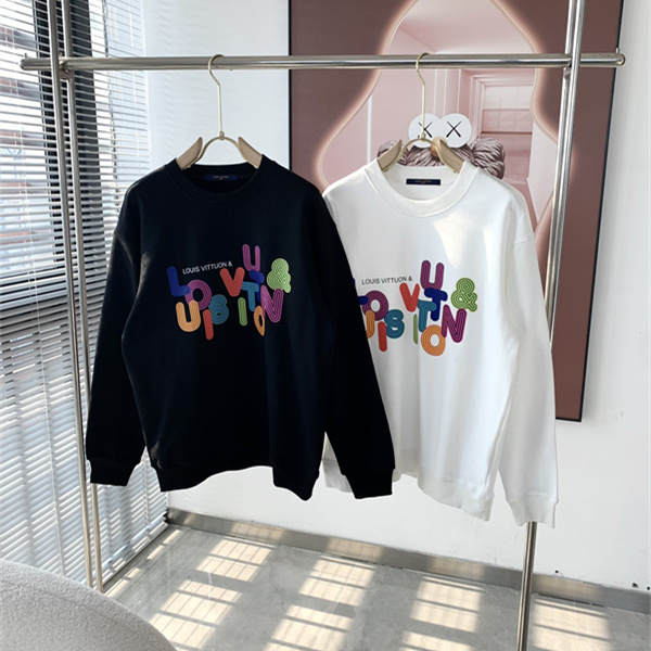 カラーレタリング 人気上昇 Louis Vuitton ルイヴィトン コピー スウェット メンズストリート