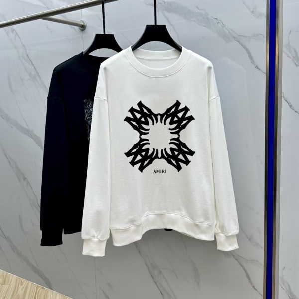 AMIRI クルーネック スウェット ホワイト値下げ不可 AMIRI アミリ コピー 2026秋冬 グラフィックプリント クルーネック