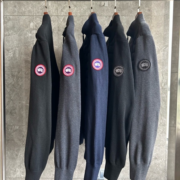 Canada Goose カナダグース コピー HyBridge ハイブリッジ ニット切替 ダウンジャケット スタンドカラー ジップアップ ユニセックス