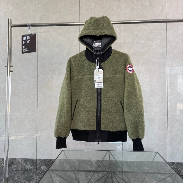 Canada Goose カナダグース コピー Simcoe フーデッド シェルパフリース ジップジャケット ロゴワッペン レディース