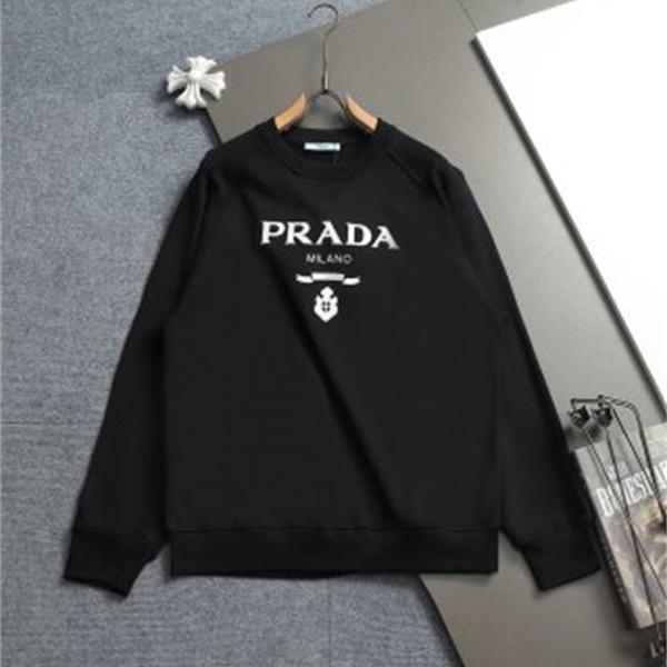 MILANOロゴ エンブレムグラフィック PRADA プラダ コピー クルーネックスウェット シティカジュアル