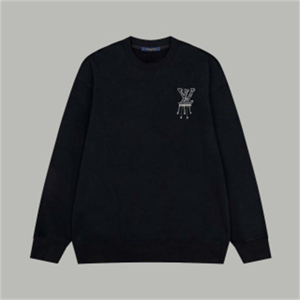 ブラック 装飾LV LOUIS VUITTON ルイヴィトン コピー スウェット モードスタイル
