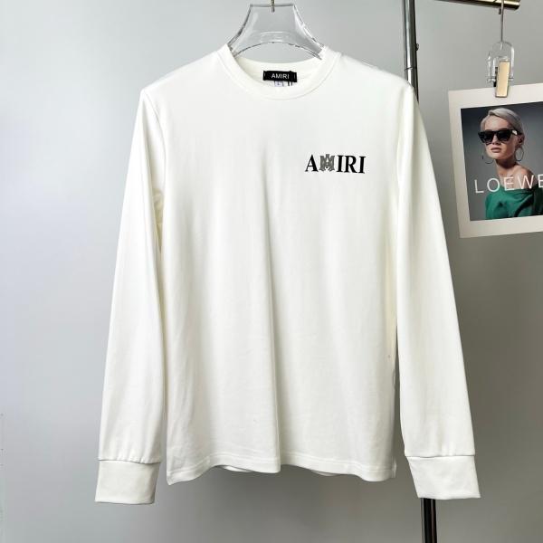 大人カジュアル ロンT アミリ N级品 バックレタリング AMIRI クルーネック なめらかコットン