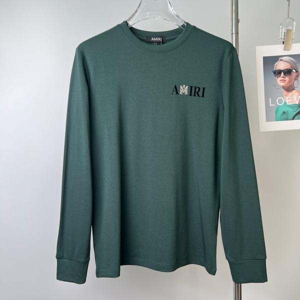 大人カジュアル ロンT アミリ N级品 バックレタリング AMIRI クルーネック なめらかコットン