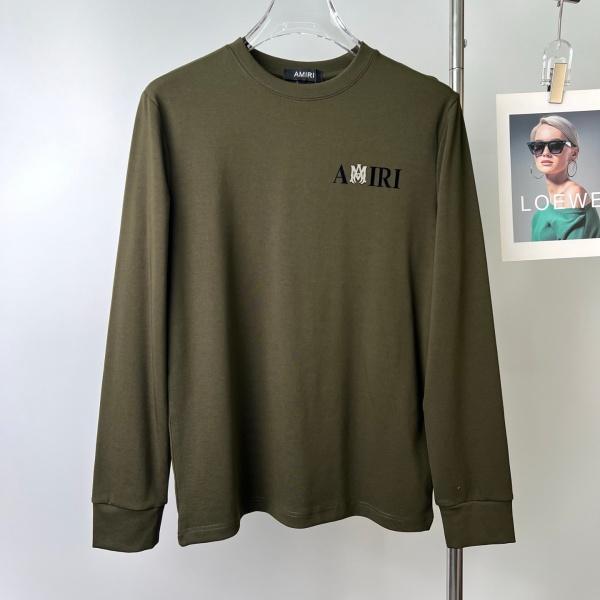 大人カジュアル ロンT アミリ N级品 バックレタリング AMIRI クルーネック なめらかコットン