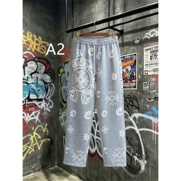 総柄レタリング ワイドシルエット CHROME HEARTS クロムハーツ コピー イージーパンツ ゴシックムード
