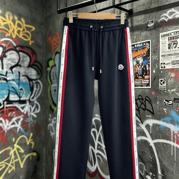 ロゴサイドライン アイコンワッペン MONCLER モンクレール コピー ワイドスウェットパンツ トラックムード
