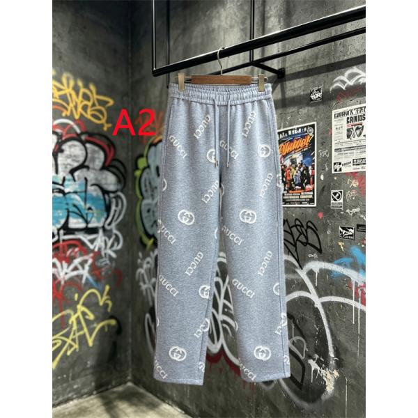GGモチーフ 総柄デザイン GUCCI グッチ コピー ワイドスウェットパンツ トーナルロゴ