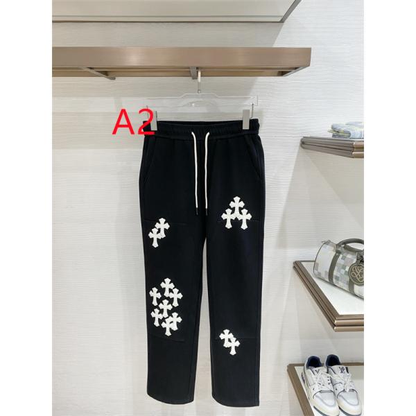 クロスモチーフ グラフィックデザイン CHROME HEARTS クロムハーツ コピー ワイドスウェットパンツ ゴシックムード