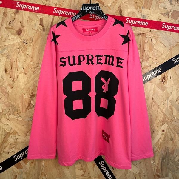 フットボール 長袖Tシャツ Supreme激安 プレイボーイ 88ナンバー スターグラフィック シュプリーム