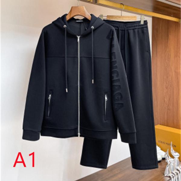 袖ロゴ ジップパーカー スウェットパンツ BALENCIAGA バレンシアガ コピー セットアップ ストリートスポーツ