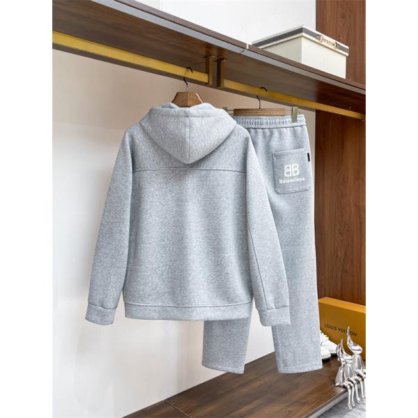 袖ロゴ ジップパーカー スウェットパンツ BALENCIAGA バレンシアガ コピー セットアップ ストリートスポーツ