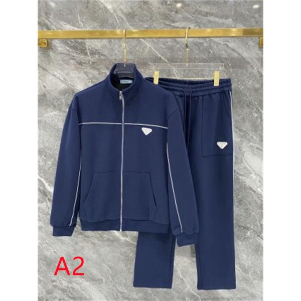 スタンドカラージャケット トライアングルワッペン PRADA プラダ コピー セットアップ トラックカジュアル