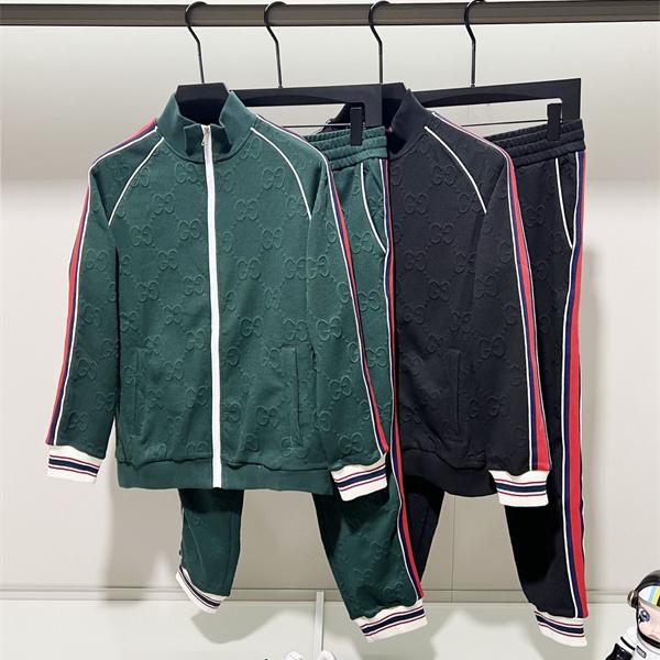 レトロスポーツ エンボス総柄 コントラストライン GUCCI グッチ コピー ジップセットアップ ストリートトラック