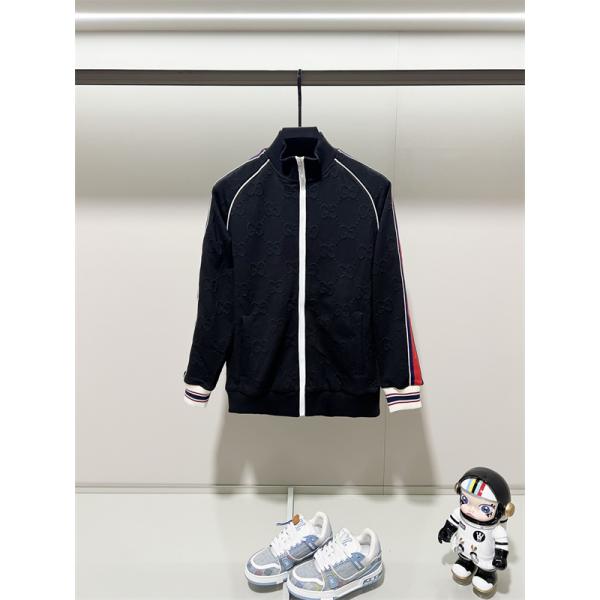 レトロスポーツ エンボス総柄 コントラストライン GUCCI グッチ コピー ジップセットアップ ストリートトラック