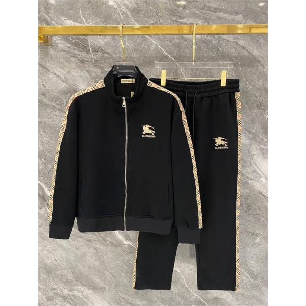 英国スポーツ チェック切替 ナイトモチーフ BURBERRY バーバリー コピー トラックセットアップ レトロプレッピー