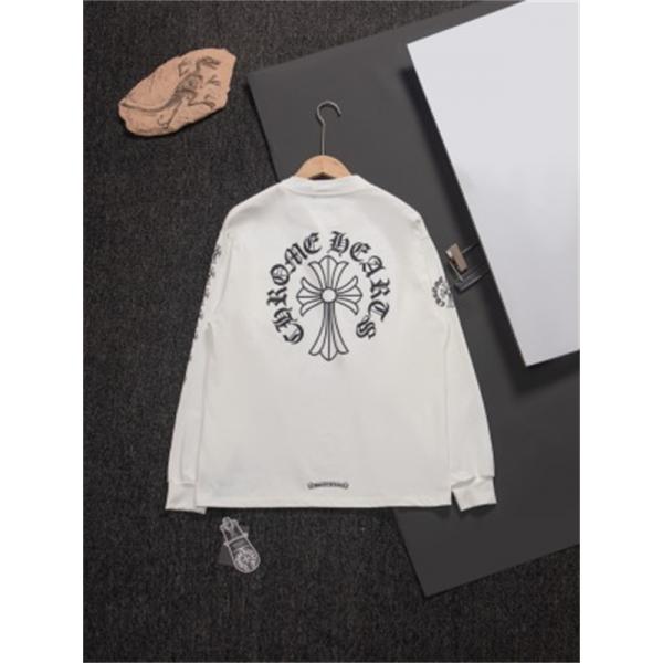 バッククロス ポケット付き ゴシックデザイン CHROME HEARTS クロムハーツ コピー 長袖Tシャツ アーバンロック