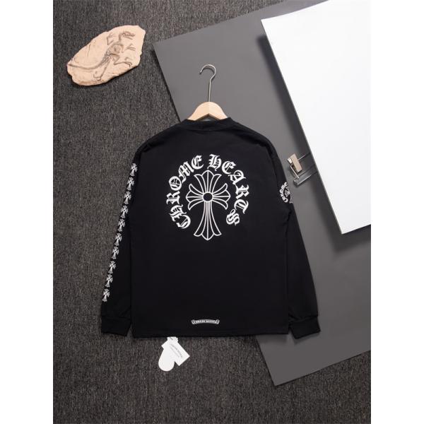 バッククロス ポケット付き ゴシックデザイン CHROME HEARTS クロムハーツ コピー 長袖Tシャツ アーバンロック