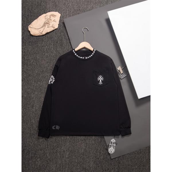 バッククロス ポケット付き ゴシックデザイン CHROME HEARTS クロムハーツ コピー 長袖Tシャツ アーバンロック