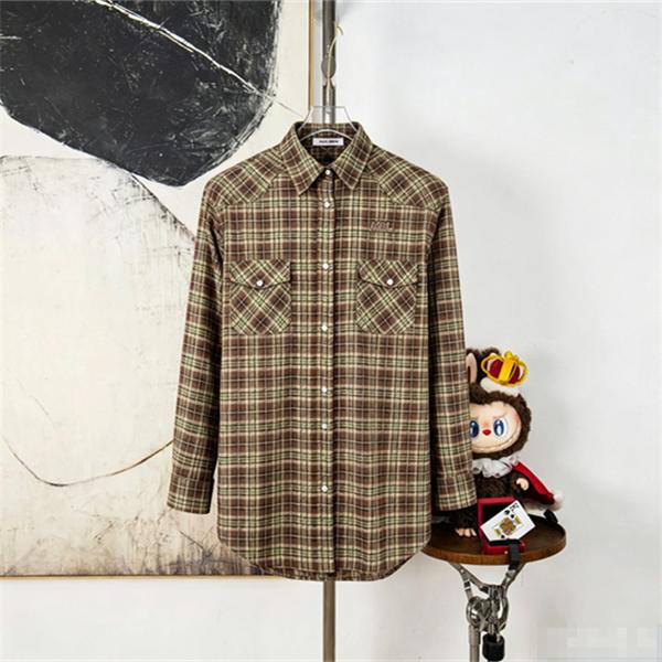 ヴィンテージチェック ダブルポケット 英国レトロ BURBERRY バーバリー コピー 長袖チェックシャツ ブリティッシュカジュアル
