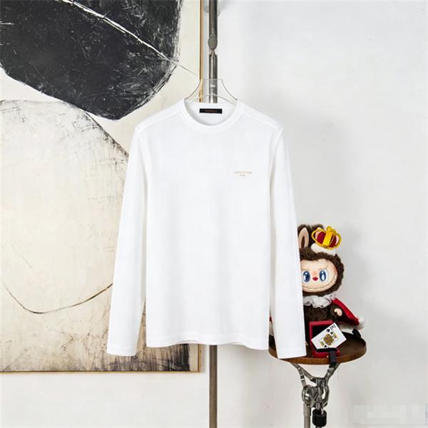 ミニマルロゴ ワンポイント クルーネック LOUIS VUITTON ルイヴィトン コピー 長袖Tシャツ アーバンベーシック