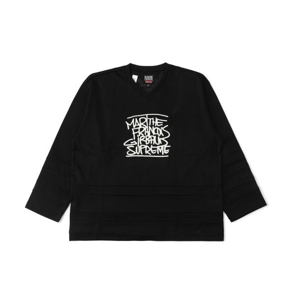 Supreme激安 メッシュホッケージャージ 胸元刺繍 マリテ・フランソワ・ジルボー シュプリーム Vネック ワイドシルエット