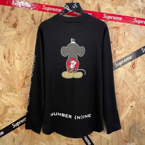 ミッキーモチーフ Supreme激安 長袖Tシャツ ナンバーナイン グラフィックデザイン シュプリーム Number (N)ine