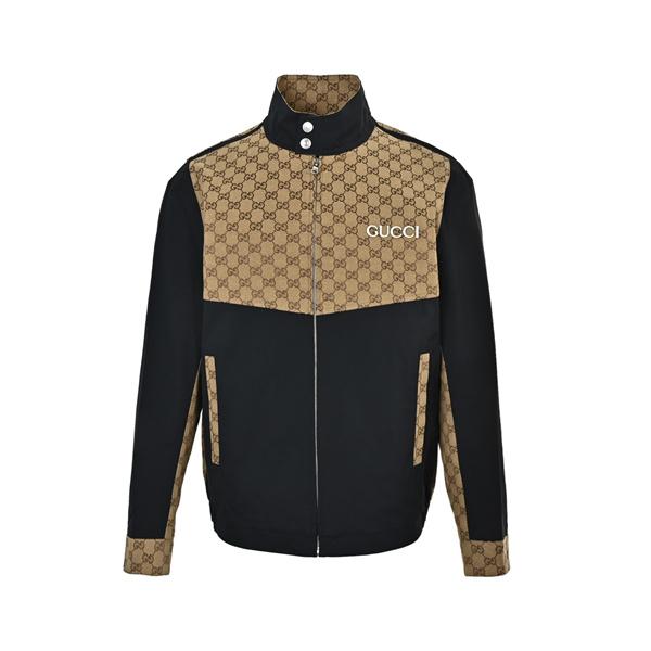 レトロスポーツ モノグラムパネル スタンドカラー GUCCI グッチ コピー ジップジャケット デイリーカジュアル