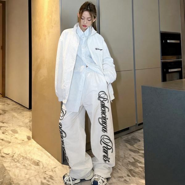 OSワイドシルエット トラックセットアップ BALENCIAGA 激安 筆記体刺繍 バレンシアガ スタンドカラー サイドポケット ストリート