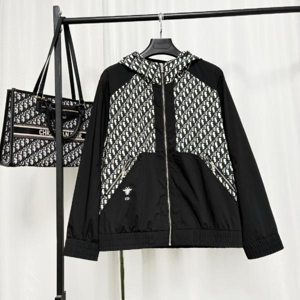 クラシカル総柄 ナイロンジャケット DIOR フロントジップ ディオール 配色切替 デイリー