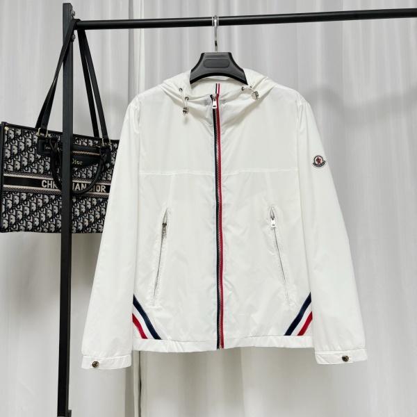 ミニマルフード ジャケット MONCLER トリコロールディテール モンクレール 激安 ジップポケット 通勤アウター