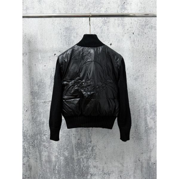 リブ襟映え ニット切替 ショート丈 MONCLER モンクレール コピー レディースダウンジャケット フェミニンカジュアル