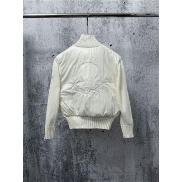 リブ襟映え ニット切替 ショート丈 MONCLER モンクレール コピー レディースダウンジャケット フェミニンカジュアル