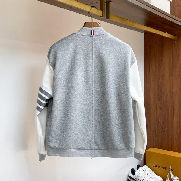 ボンバージャケット THOM BROWNE トムブラウン 激安 グレー切替 人気上昇
