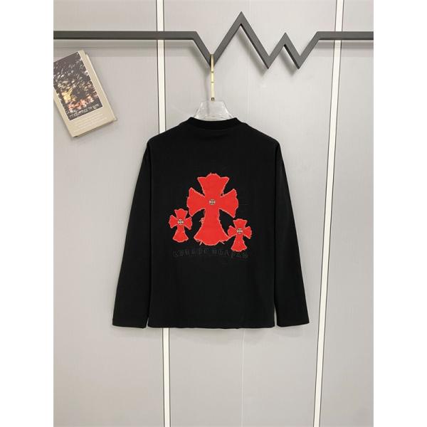 存在感アップ バッククロスデザイン CHROME HEARTS クロムハーツ コピー ロンT ストリートスタイル