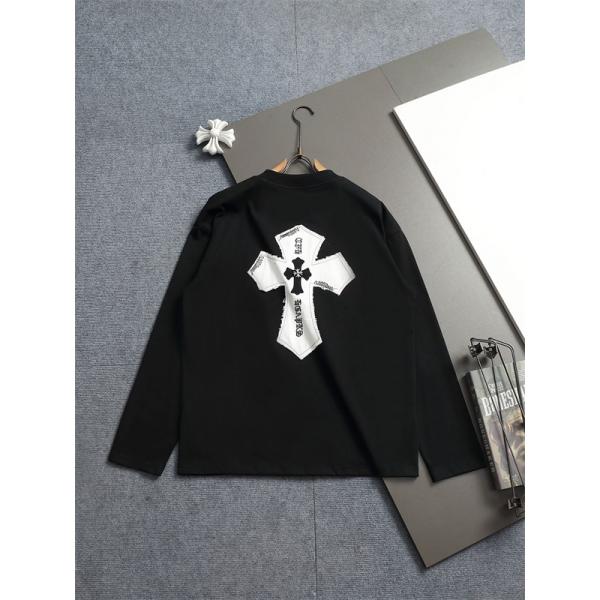 ダークストリート CHROME HEARTS 激安 ロンT クロムハーツ ビッグクロスデザイン