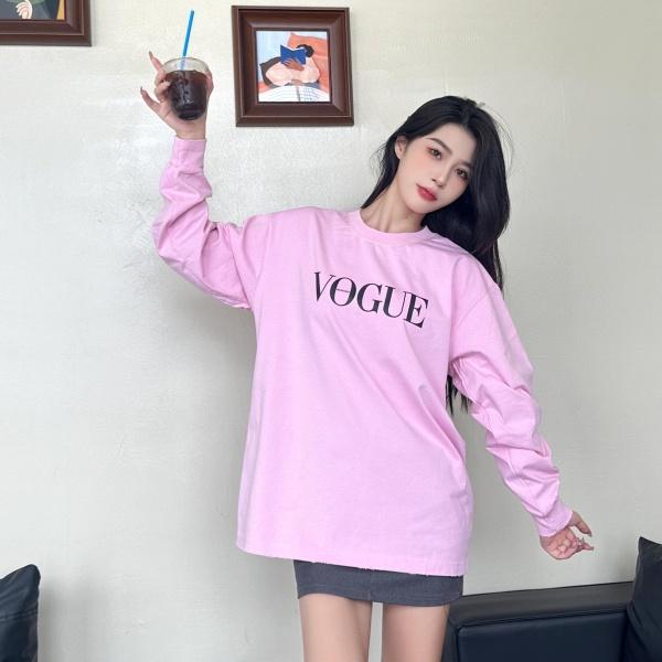 ウォッシュ加工 長袖Tシャツ バレンシアガ激安 VOGUEコラボ 背面ヴァンドーム広場グラフィック