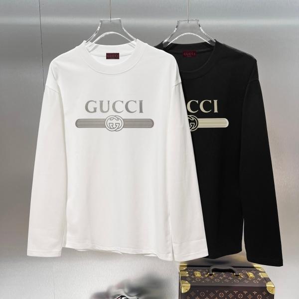 クラシックレタリング 長袖Tシャツ GUCCI激安 グッチ ダブルGモチーフ 人気上昇