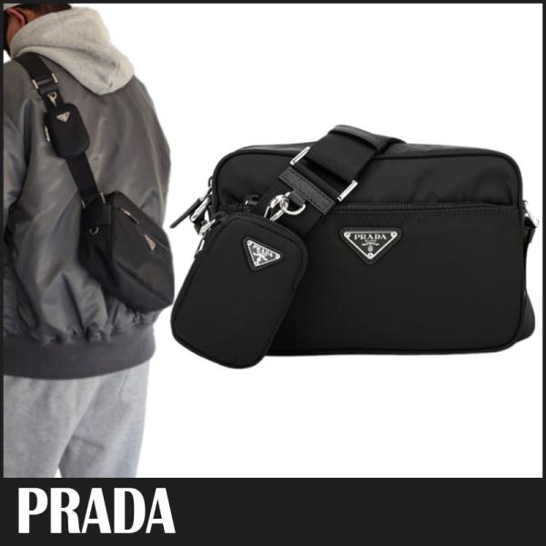 ポーチ付きミニバッグ プラダ PRADA激安 トライアングルプレート 話題沸騰