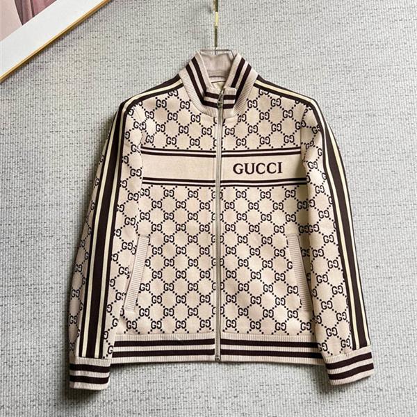 GG総柄 レトロスポーツ GUCCI グッチ コピー ニットブルゾン メンズレトロ