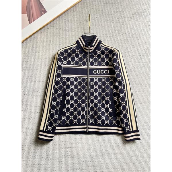 GG総柄 レトロスポーツ GUCCI グッチ コピー ニットブルゾン メンズレトロ