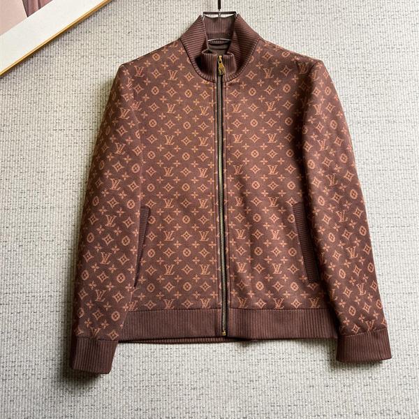 クラシカルムード モノグラム総柄 LOUIS VUITTON ルイヴィトン コピー ニットブルゾン メンズクラシック