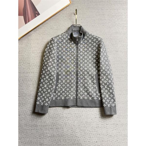 クラシカルムード モノグラム総柄 LOUIS VUITTON ルイヴィトン コピー ニットブルゾン メンズクラシック