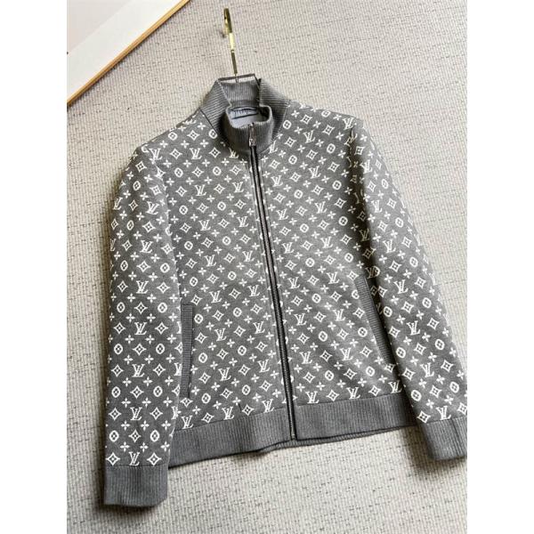 クラシカルムード モノグラム総柄 LOUIS VUITTON ルイヴィトン コピー ニットブルゾン メンズクラシック