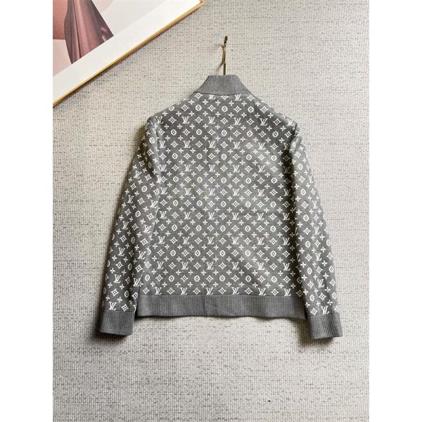 クラシカルムード モノグラム総柄 LOUIS VUITTON ルイヴィトン コピー ニットブルゾン メンズクラシック